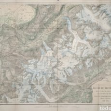 Mapas contemporáneos: MAPA ORIGINAL MASSIF DU MONT BLANC 1865