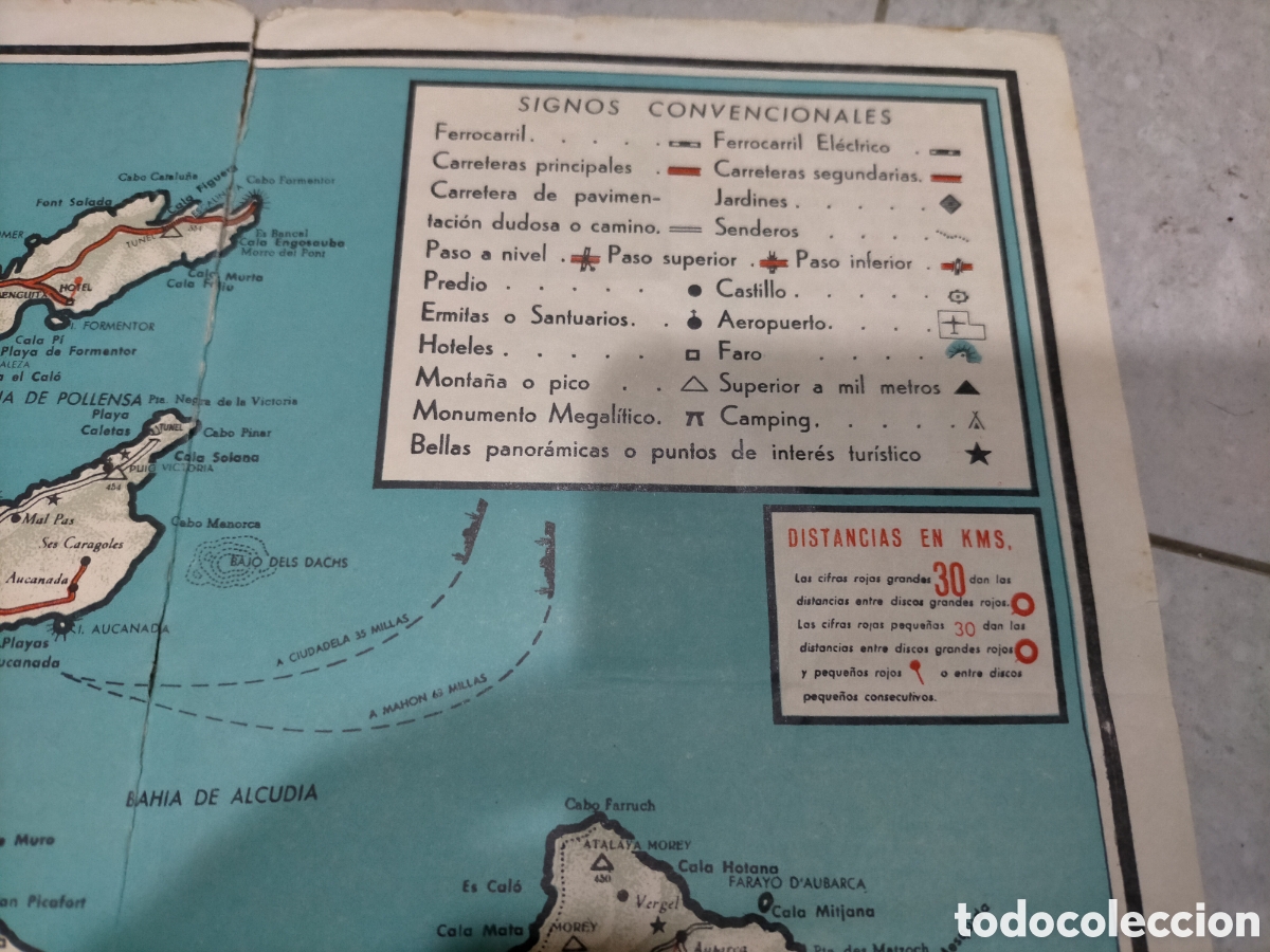 Mapas contempor&aacute;neos: MAPA ISLAS BALEARES. PORAM. 1966 - Foto 3