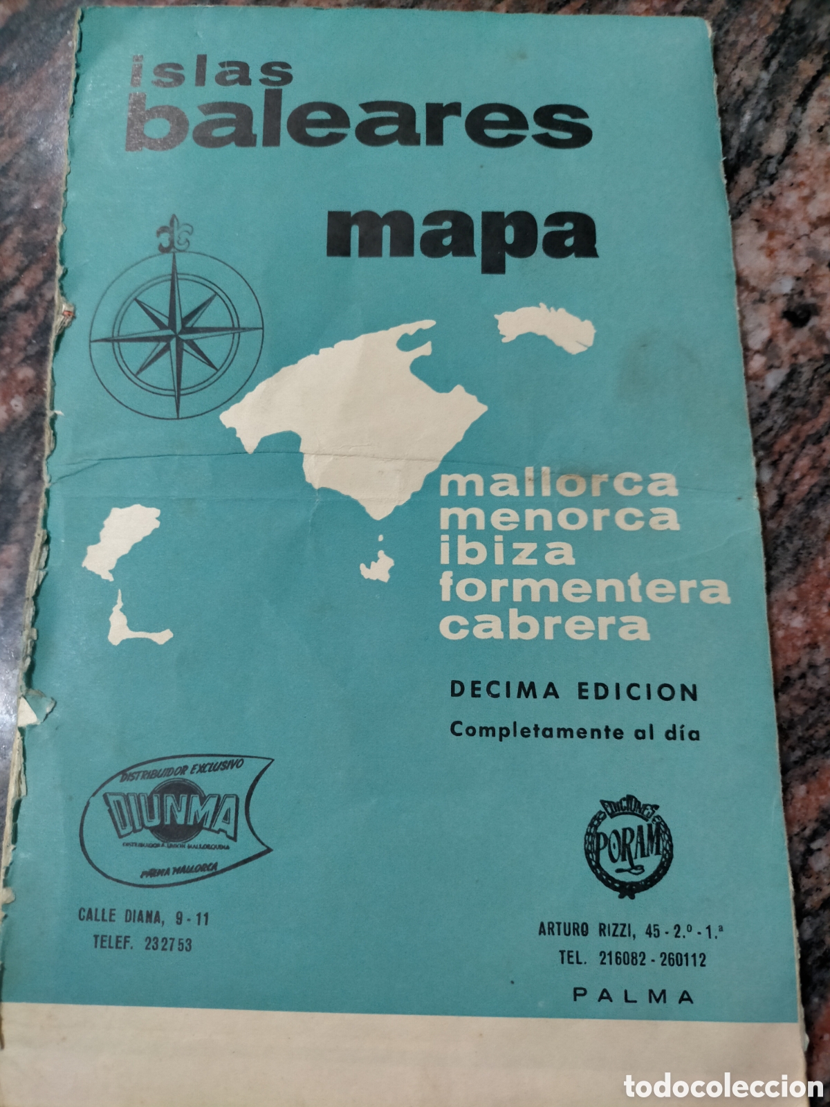 Mapas contempor&aacute;neos: MAPA ISLAS BALEARES. PORAM. 1966 - Foto 1