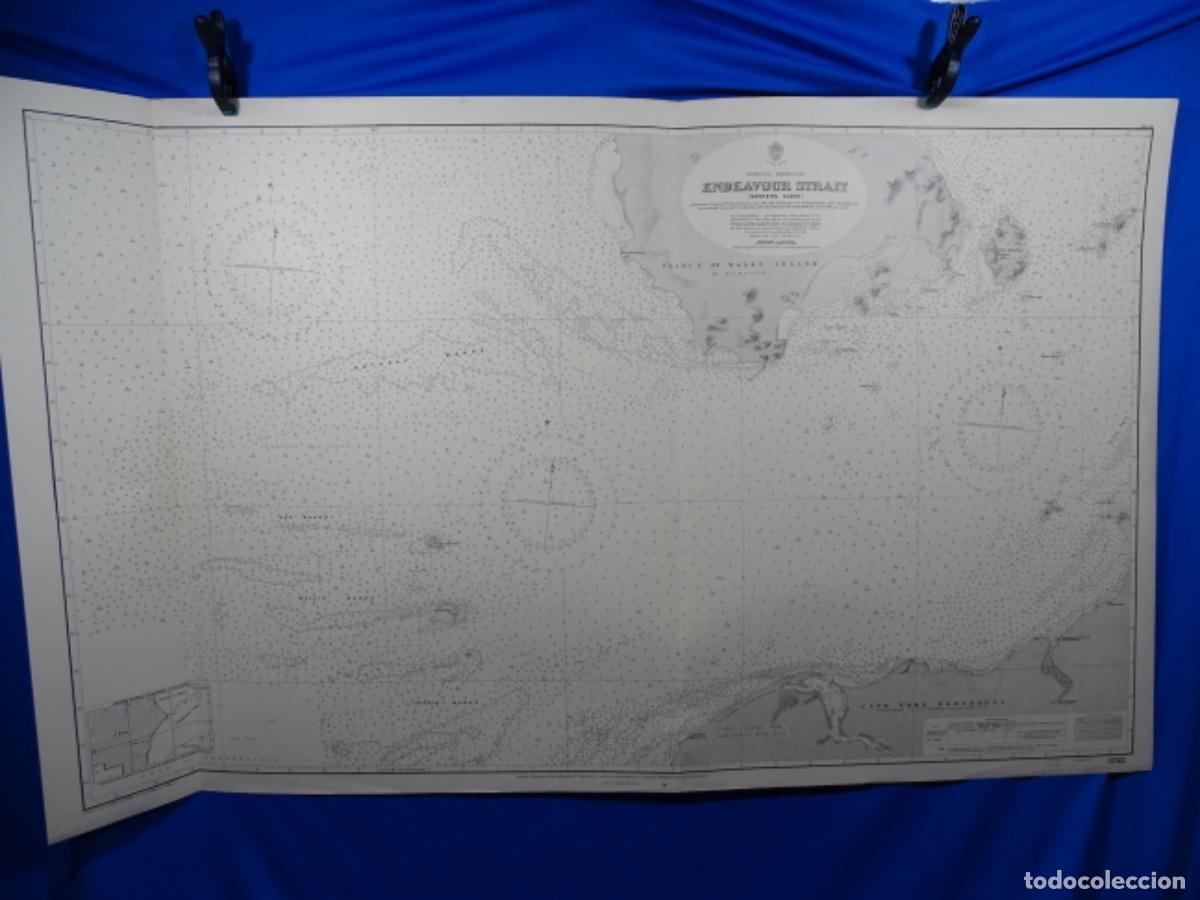 Mappe contemporanee: MAPA AUSTRALIA NORTH COAST. ENDEAVOUR SHAIT. 1924. 116x70 CM.