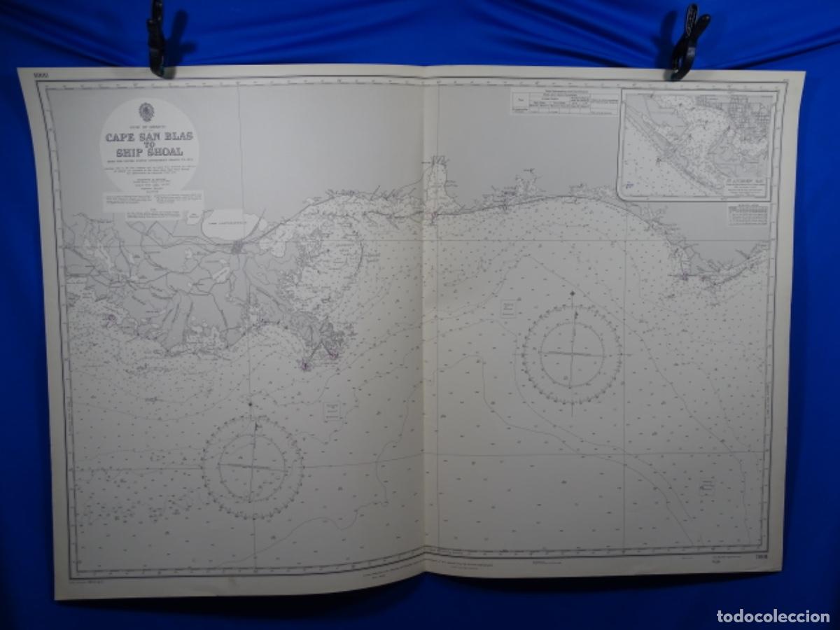 Mappe contemporanee: MAPA GOLF OF M&Eacute;XICO. CAPE SAN BLASS TO SHIP SHOAL. 1954. 102x70 CM.