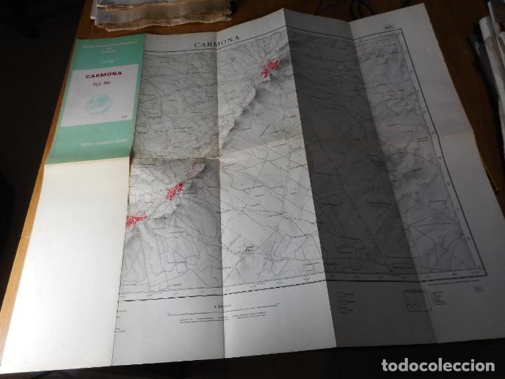 Mappe contemporanee: ANTIGUO MAPA TOPOGRAFICO CARMONA SEVILLA 1971