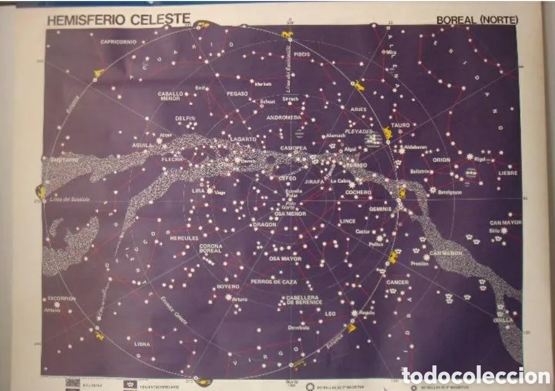 Mapas contempor&aacute;neos: mapa mural escolar doble cara planisferio celeste - Foto 2