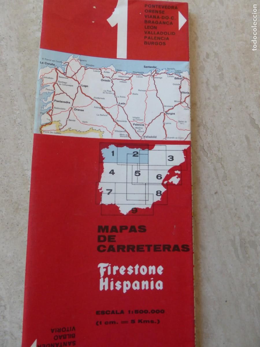 Mapas contempor&aacute;neos: MAPA DE CARRETERAS. FIRESTONE HISPANIA. 1. - Foto 1