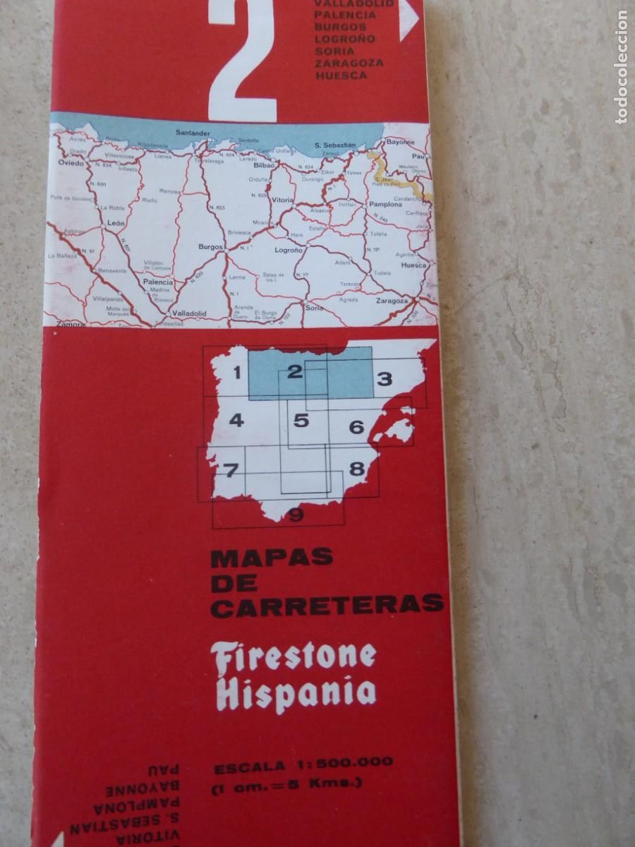 Mapas contempor&aacute;neos: MAPA DE CARRETERAS. FIRESTONE HISPANIA. 2.