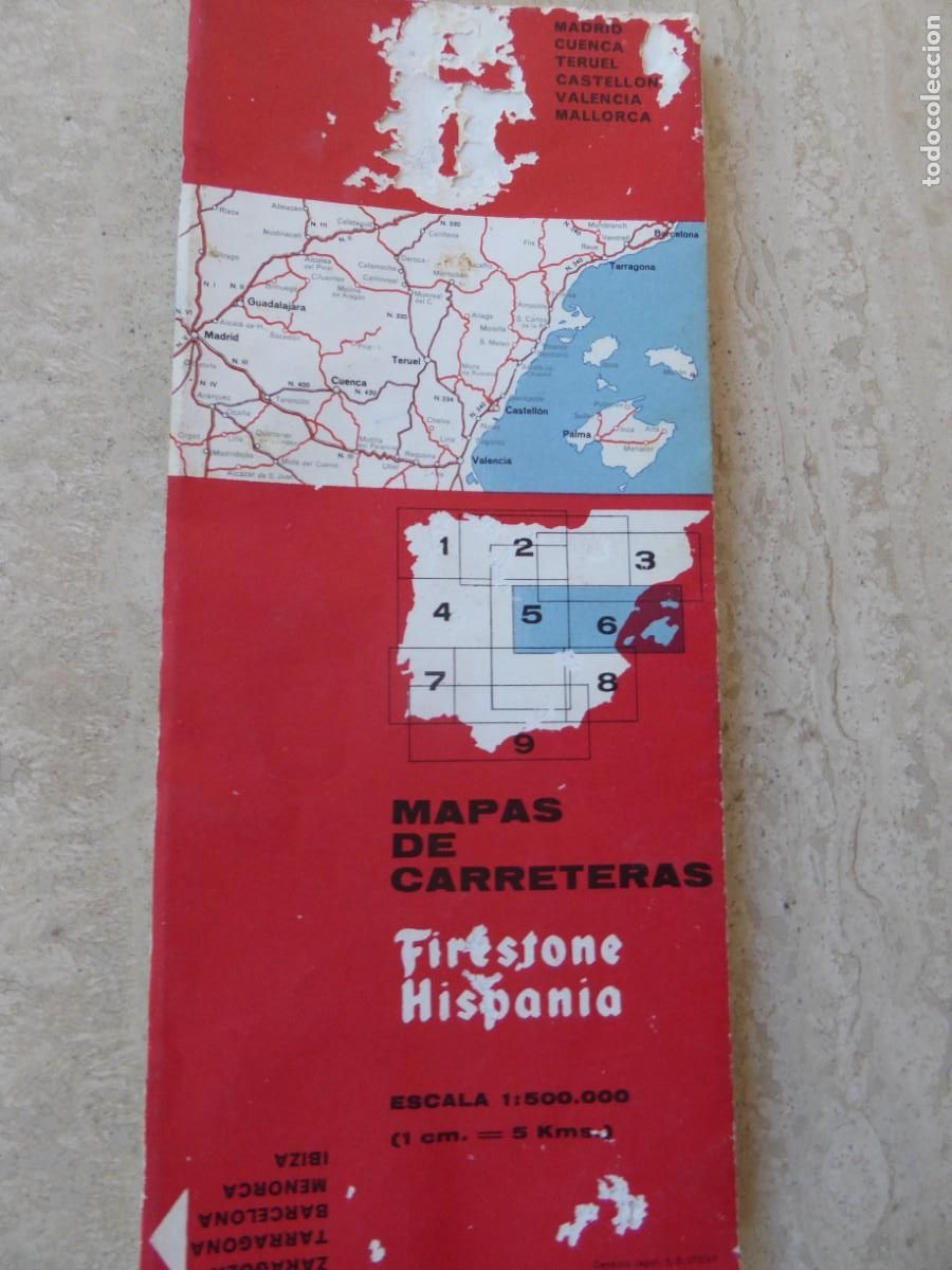 Mapas contempor&aacute;neos: MAPA DE CARRETERAS. FIRESTONE HISPANIA. 6.