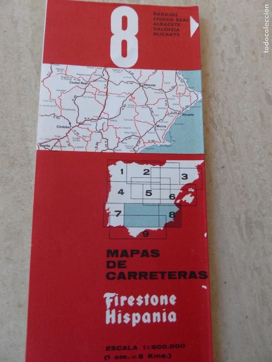 Mapas contempor&aacute;neos: MAPA DE CARRETERAS. FIRESTONE HISPANIA. 8.