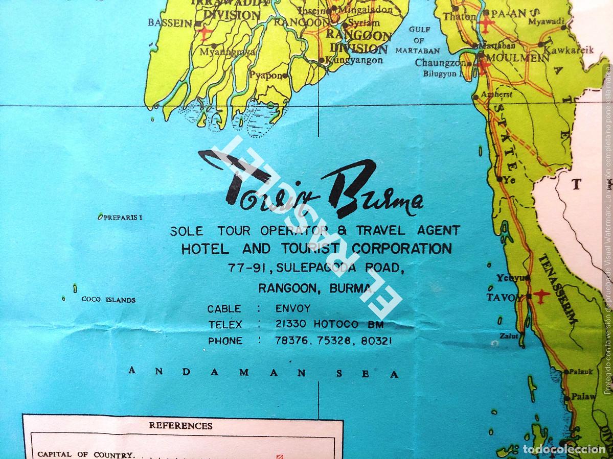 Mapas contempor&aacute;neos: POSTER MAPA DE LA REPUBLICA DE BURMA - Foto 6
