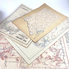 Mapas contemporáneos: LOTE DE CINCO MAPAS DE LA GUINEA ESPAÑOLA, 1960'S.. Lote 402951539