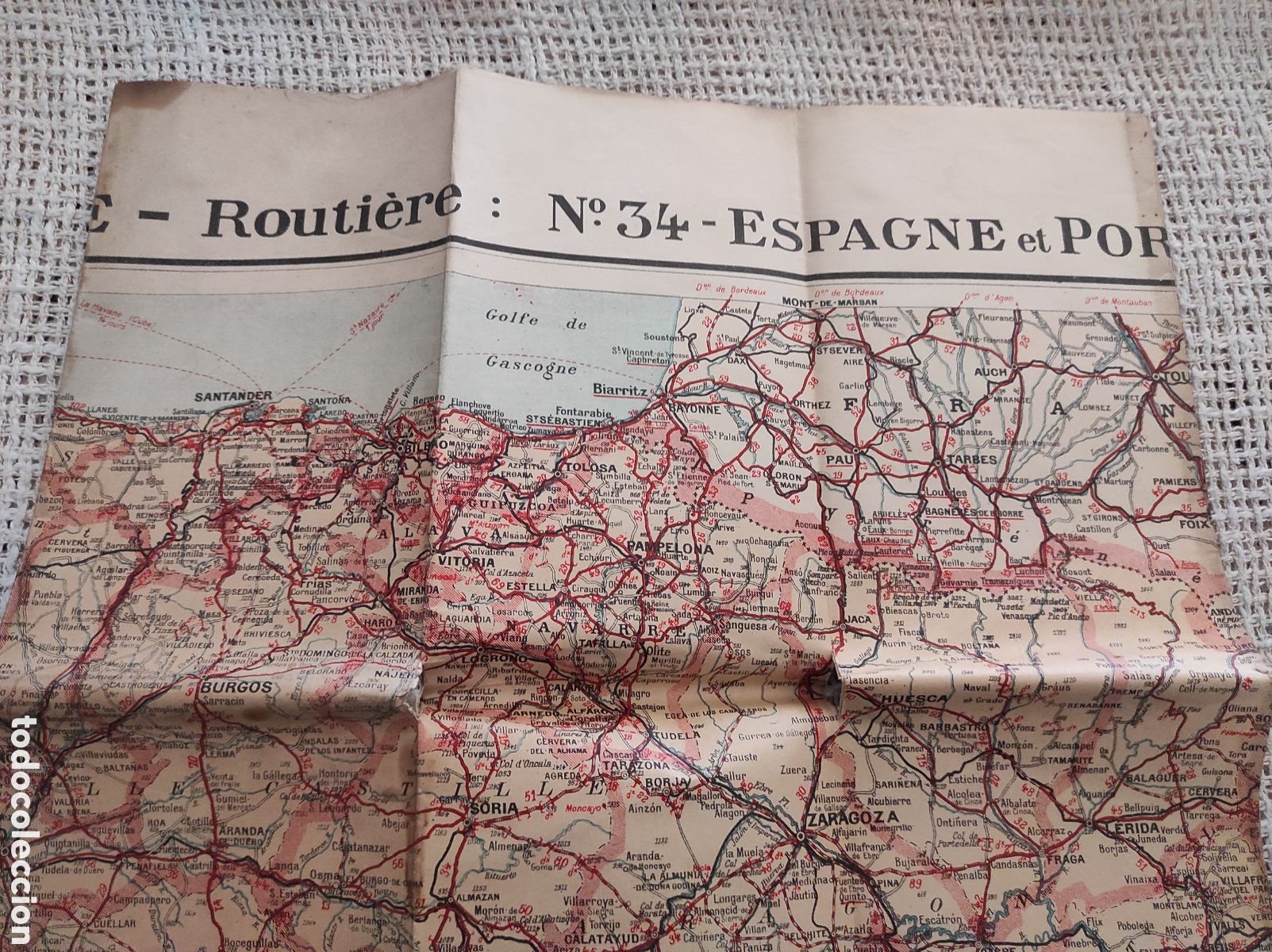 Mapas contempor&aacute;neos: Carte TARIDE Routie N&ordm; 34 Espa&ntilde;a y Portuga - Espagne et Portugal - MAPA EDITADO EN FRANCIA