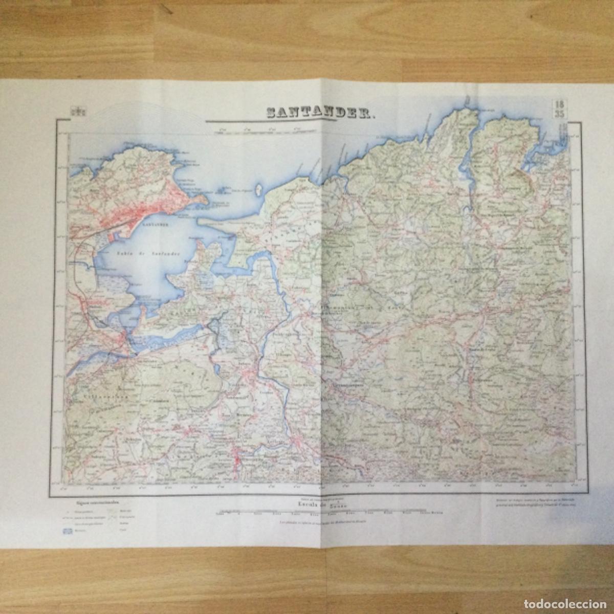 Mapas contempor&aacute;neos: Mapa Topogr&aacute;fico SANTANDER. 70 x 50 cms. NUEVO - Foto 1