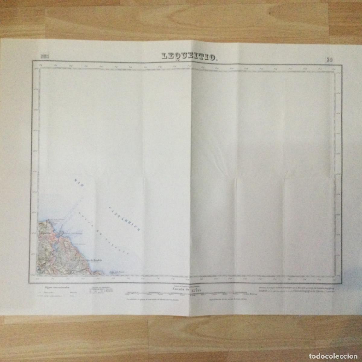 Mapas contempor&aacute;neos: Mapa Topogr&aacute;fico LEQUEITIO. 70 x 50 cms. NUEVO - Foto 1