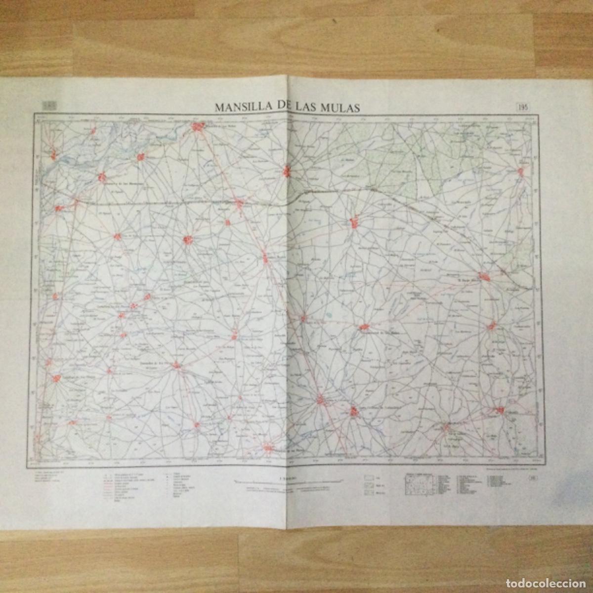 Mapas contempor&aacute;neos: Mapa Topogr&aacute;fico. MANSILLA DE LAS MULAS. 70X50 cms. NUEVO - Foto 1