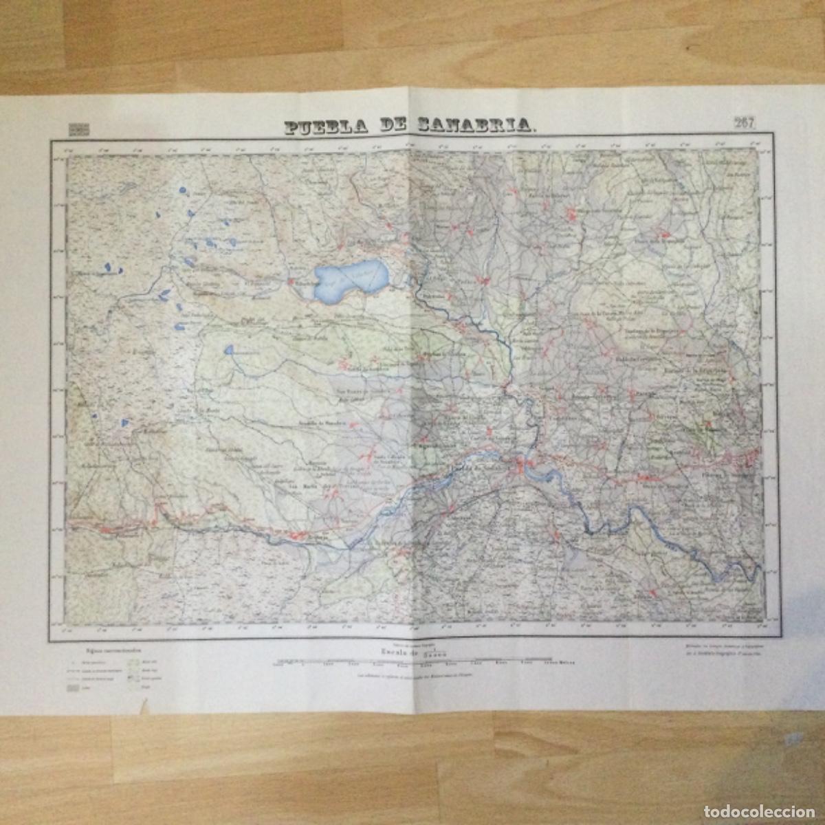 Mapas contempor&aacute;neos: Mapa Topogr&aacute;fico PUEBLA DE SANABRIA. 70 X 50 cms. NUEVO