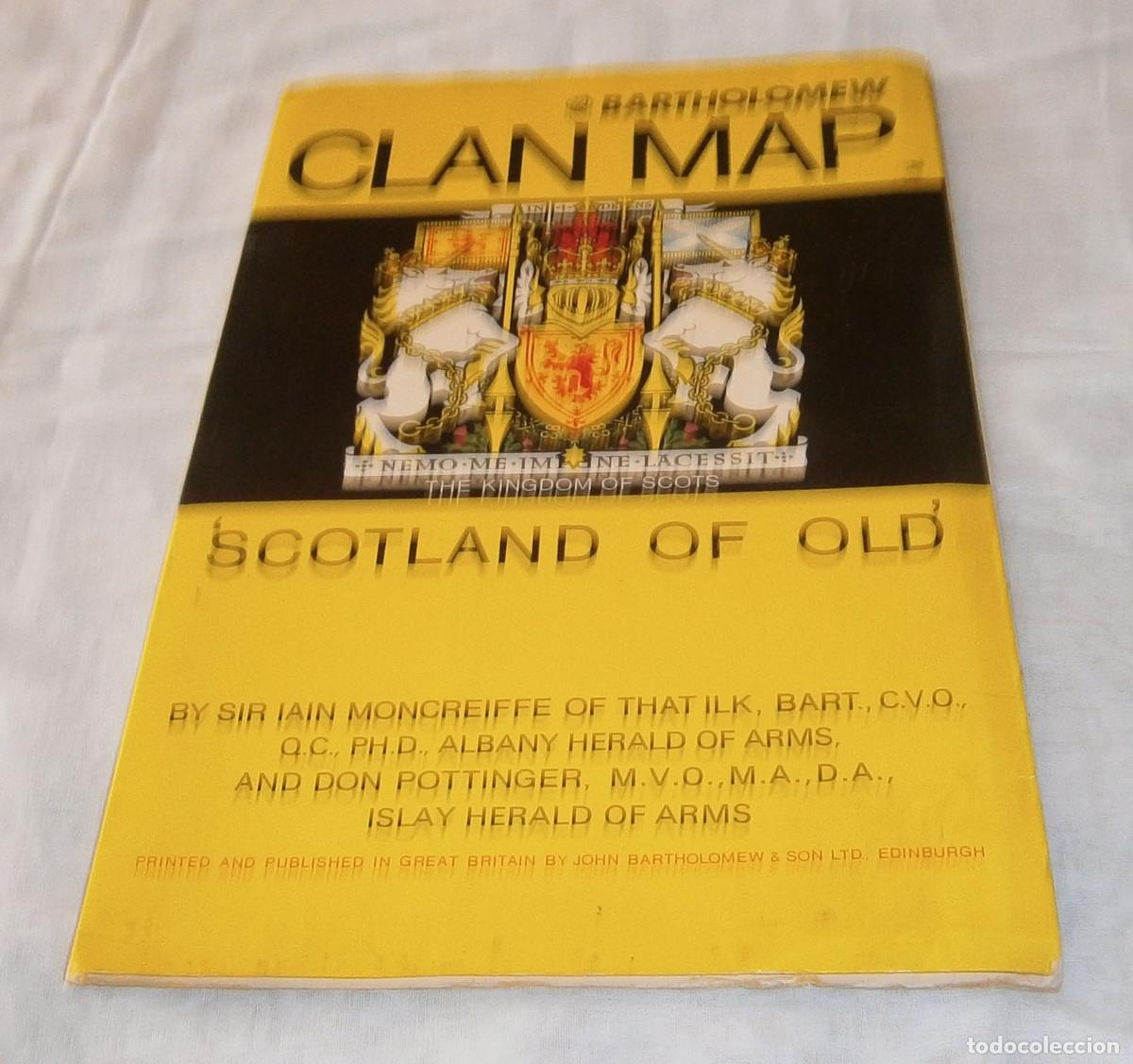 Mapas contempor&aacute;neos: mapa con los escudos de los clanes Escocia - Foto 2