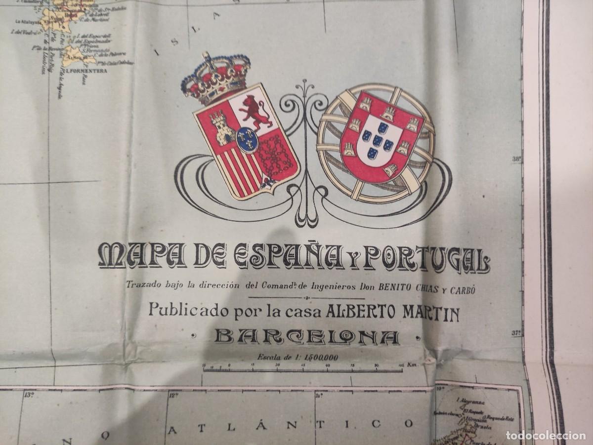 Mapas contempor&aacute;neos: Mapa de Espa&ntilde;a y Portugal a. Mart&iacute;n. - Foto 2