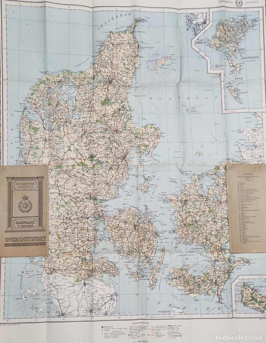 Mapas contempor&aacute;neos: MAPA DINAMARCA A&Ntilde;O 1954 - Foto 2