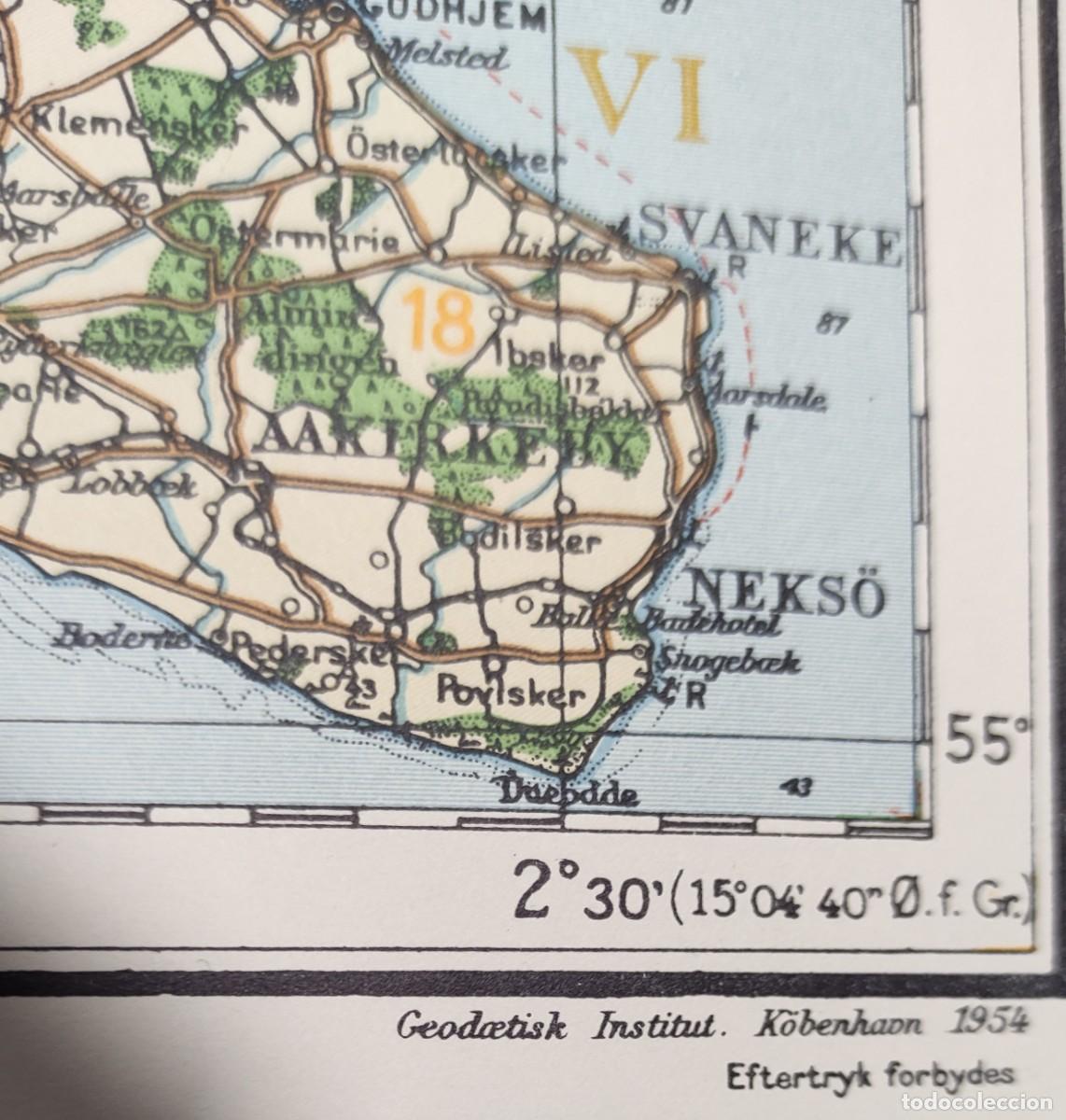 Mapas contempor&aacute;neos: MAPA DINAMARCA A&Ntilde;O 1954 - Foto 4