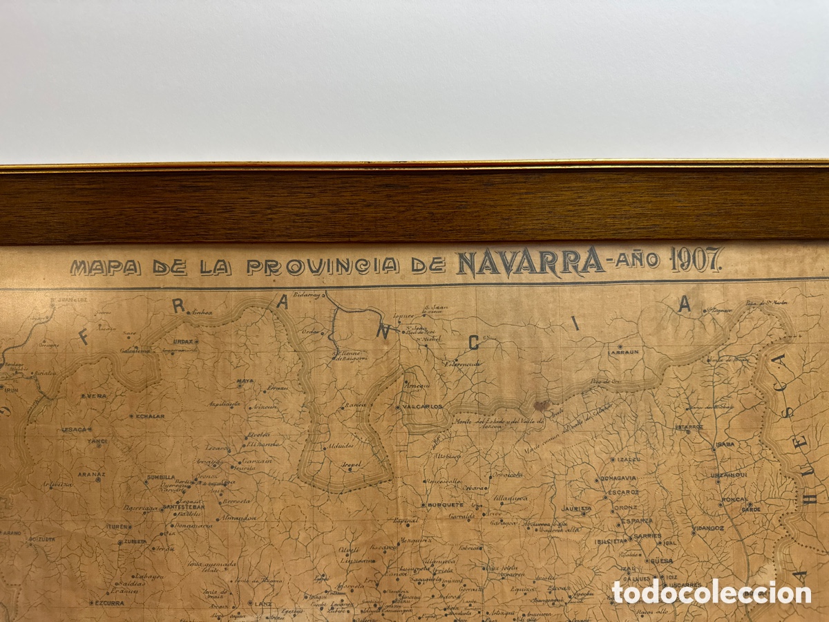 Mapas contempor&aacute;neos: C-398. MAPA DE NAVARRA DE 1907. ENMARCADO - Foto 2