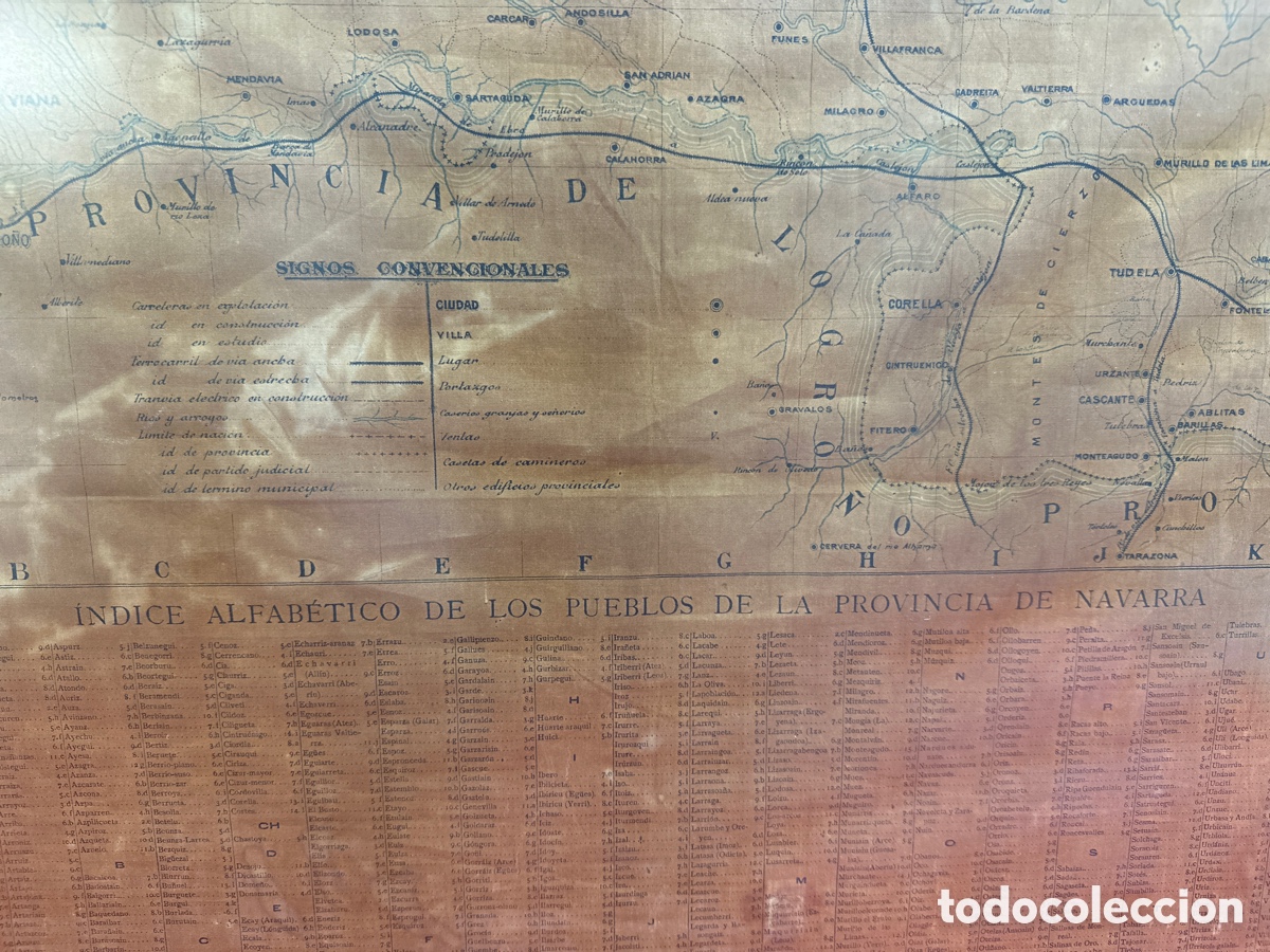 Mapas contempor&aacute;neos: C-398. MAPA DE NAVARRA DE 1907. ENMARCADO - Foto 3