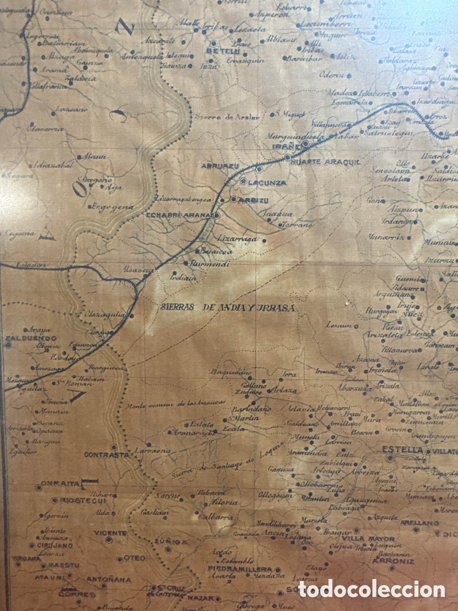 Mapas contempor&aacute;neos: C-398. MAPA DE NAVARRA DE 1907. ENMARCADO - Foto 4