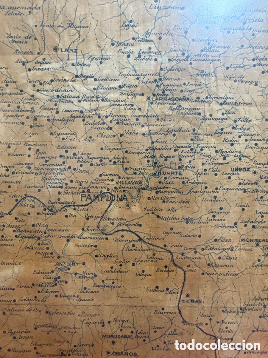 Mapas contempor&aacute;neos: C-398. MAPA DE NAVARRA DE 1907. ENMARCADO - Foto 5