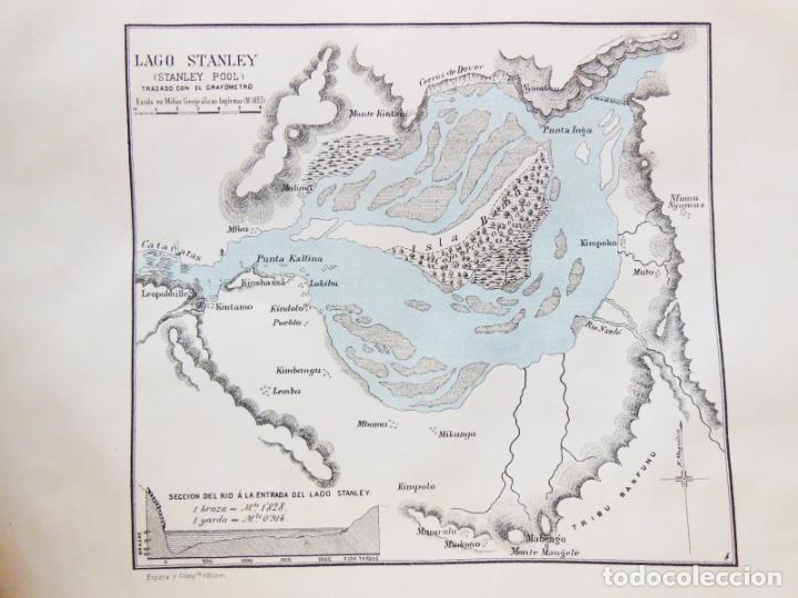 Mapas contempor&aacute;neos: LAGO STANLEY (Stanley Pool). EL CONGO. 1890 - Foto 1
