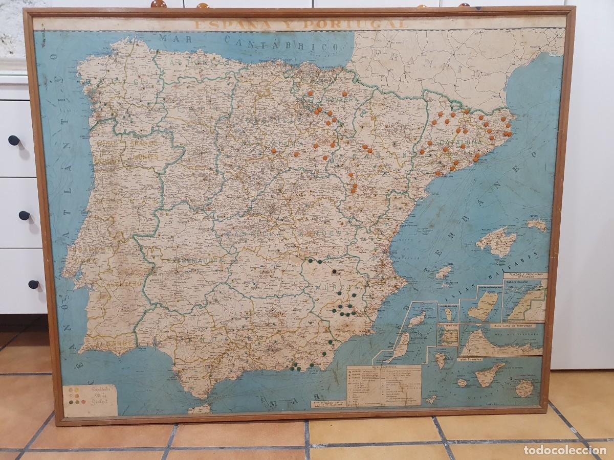 Mapas contempor&aacute;neos: Mapa Espa&ntilde;a enmarcado - Foto 1