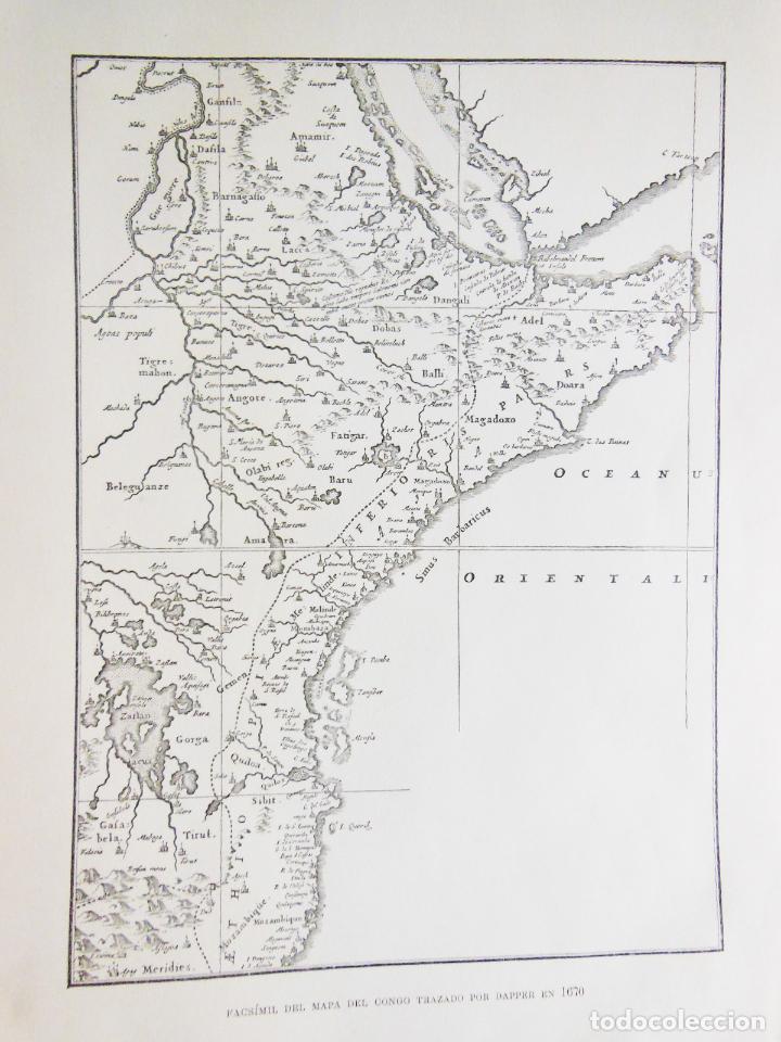 Mapas contempor&aacute;neos: FACS&Iacute;MIL DEL MAPA DEL CONGO TRAZADO POR DAPPER EN 1670. EL CONGO. 1890 - Foto 1