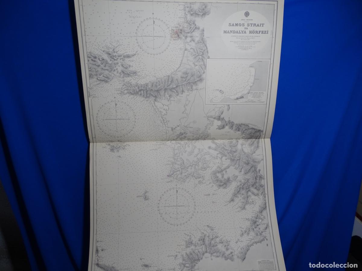 Mapas contempor&acirc;neos: MAPA SAMOS STRAIT TO MANDALYA K&Ouml;RFEZI. ASIA MENOR. 1898.