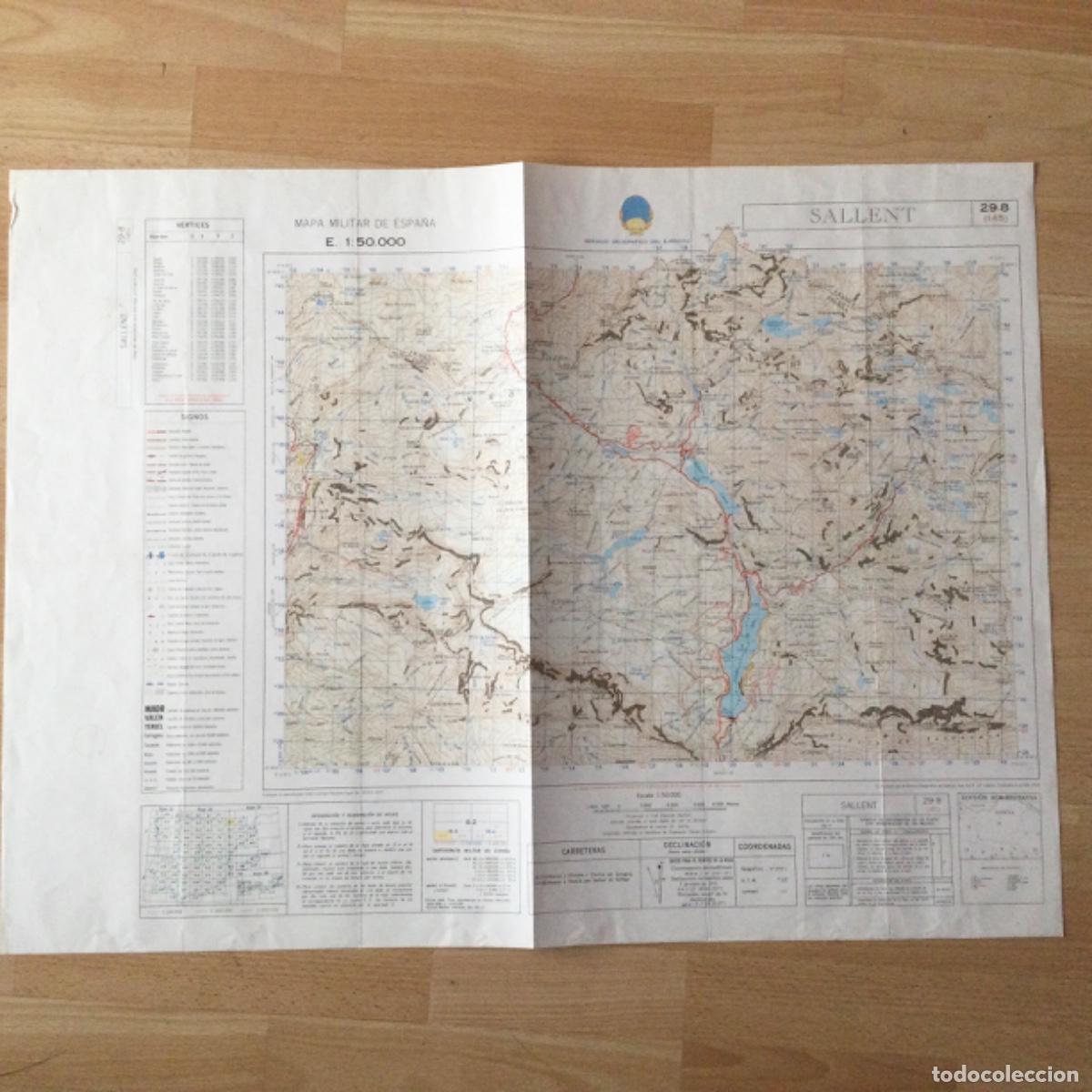 Mapas contempor&acirc;neos: Mapa Topogr&aacute;fico &ldquo; SALLENT &ldquo; Servicio Geogr&aacute;fico del Ejercito.