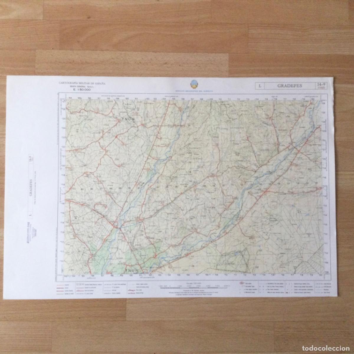 Mapas contempor&aacute;neos: Mapa Topogr&aacute;fico &ldquo;GRADEFES&rdquo;. Servicio Geogr&aacute;fico del Ejercito - Foto 1