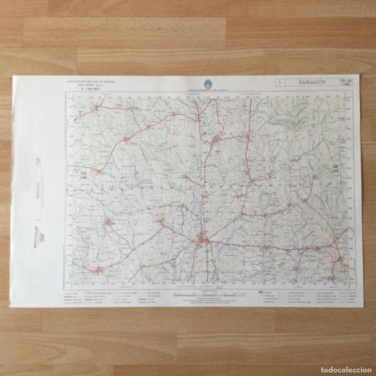 Mapas contempor&aacute;neos: Mapa Topogr&aacute;fico &ldquo;SAHAG&Uacute;N&rdquo;. Servicio Geogr&aacute;fico del Ejercito - Foto 1