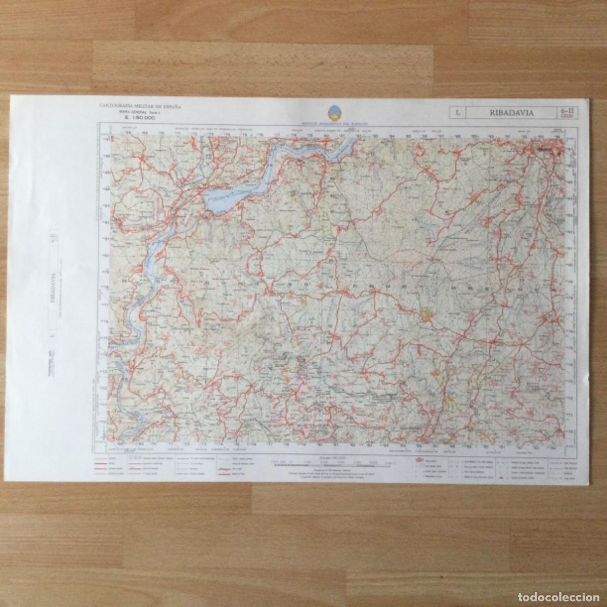 Mapas contempor&aacute;neos: Mapa Topogr&aacute;fico &ldquo;RIBADAVIA&rdquo;. Servicio Geogr&aacute;fico del Ejercito - Foto 1