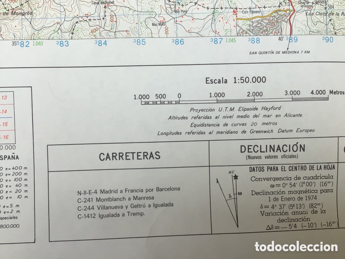 Mapas contempor&aacute;neos: MAPA MILITAR DE ESPA&Ntilde;A. IGUALADA - Foto 4
