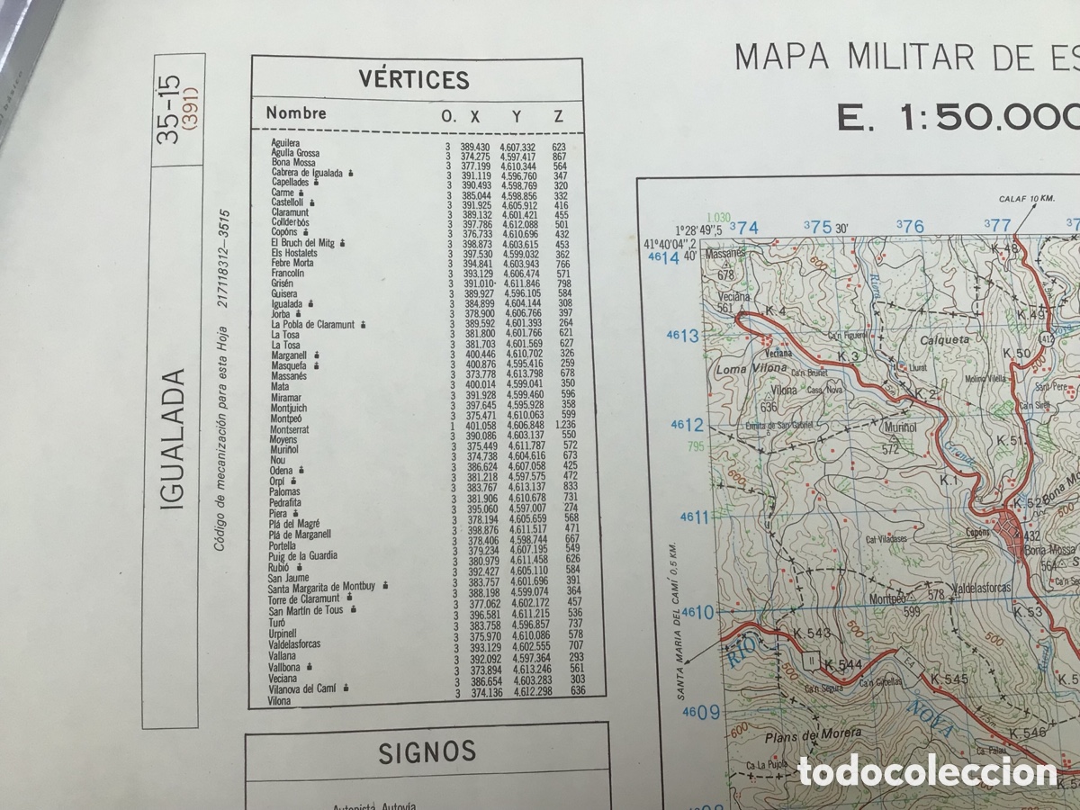 Mapas contempor&aacute;neos: MAPA MILITAR DE ESPA&Ntilde;A. IGUALADA - Foto 5