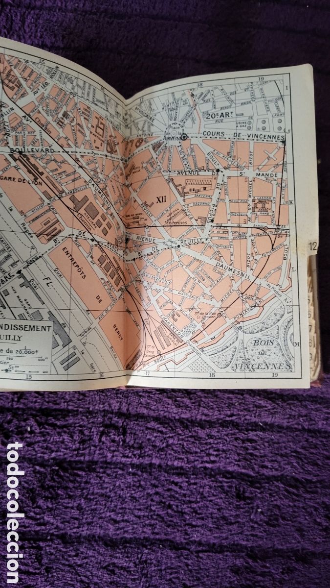 Mapas contempor&aacute;neos: Antigua Mapa ,Plano de Paris - Foto 5
