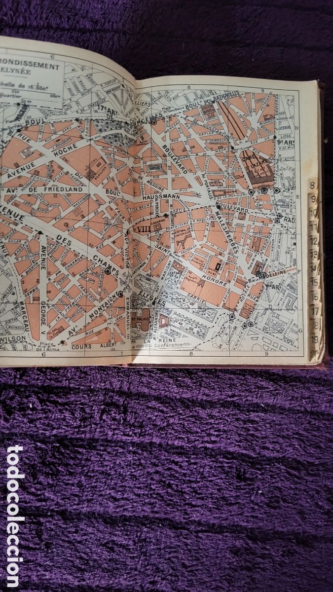 Mapas contempor&aacute;neos: Antigua Mapa ,Plano de Paris - Foto 6