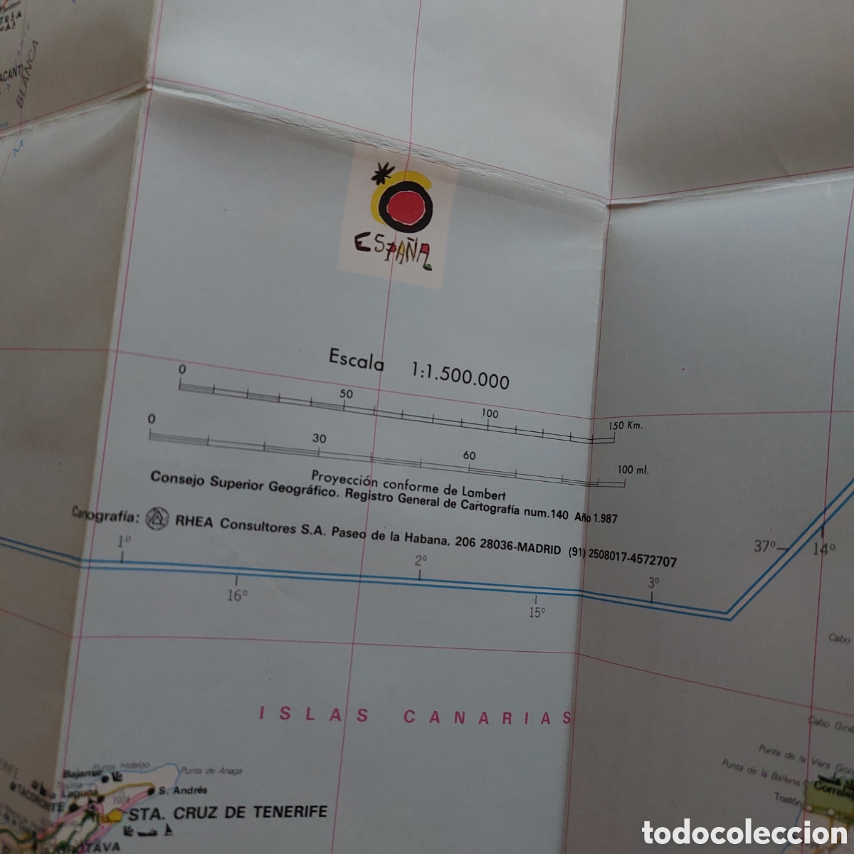 Mapas contempor&aacute;neos: Mapa de comunicaciones Espa&ntilde;a 1990 - Foto 2