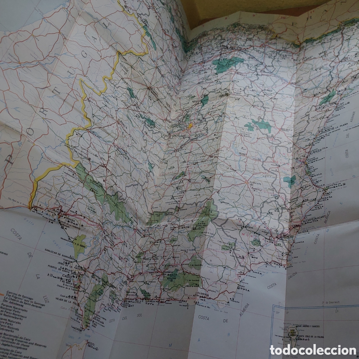 Mapas contempor&aacute;neos: Mapa de comunicaciones Espa&ntilde;a 1990 - Foto 3