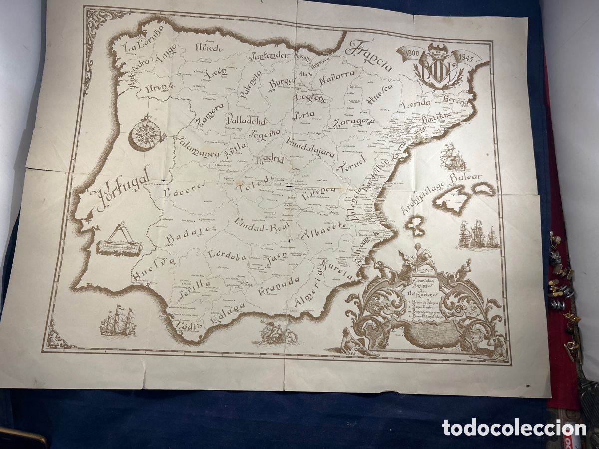 Mapas contempor&aacute;neos: MAPA SUCURSALES BANCOR 1900-1945 - Foto 1