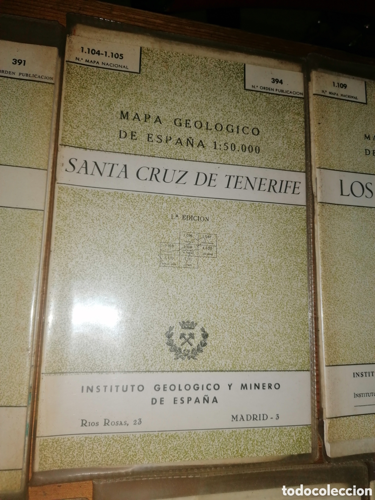 Mapas contempor&aacute;neos: Lote MAPA GEOL&Oacute;GICO DE ESPA&Ntilde;A - TENERIFE - Foto 3