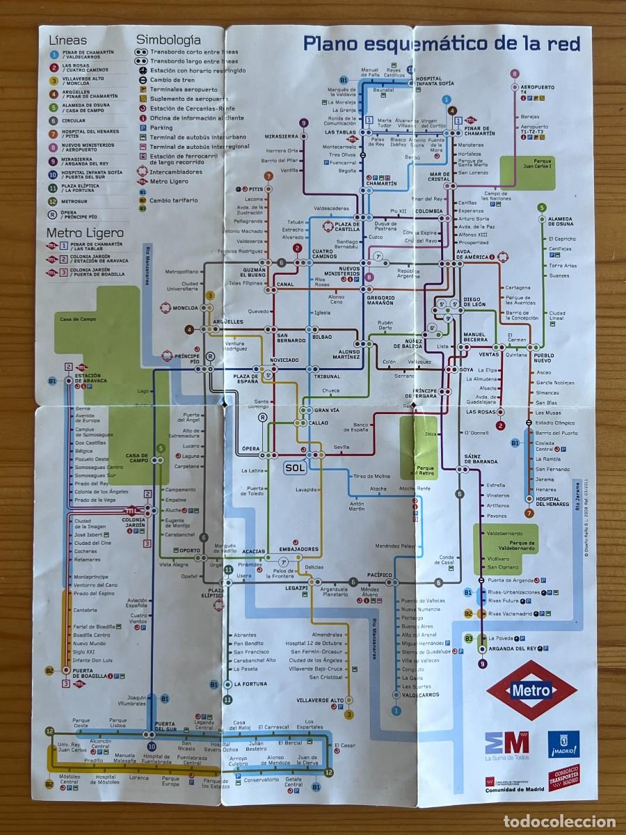 Mapas contempor&aacute;neos: PLANO DE METRO MADRID MARZO 2011/2 - Foto 3