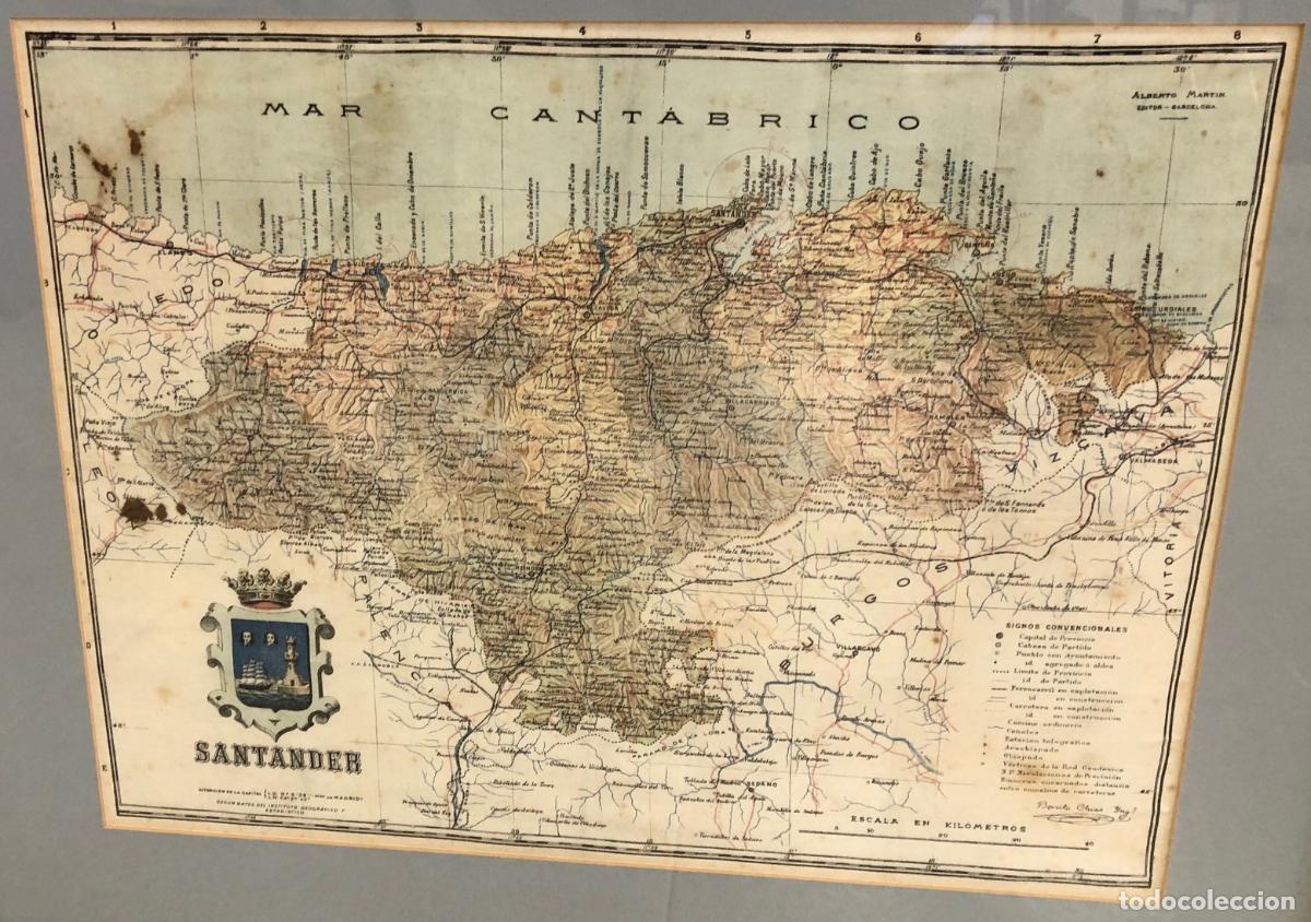 Mapas contempor&aacute;neos: MAPA SANTANDER. BENITO CHIAS. C. 1900 - Foto 2