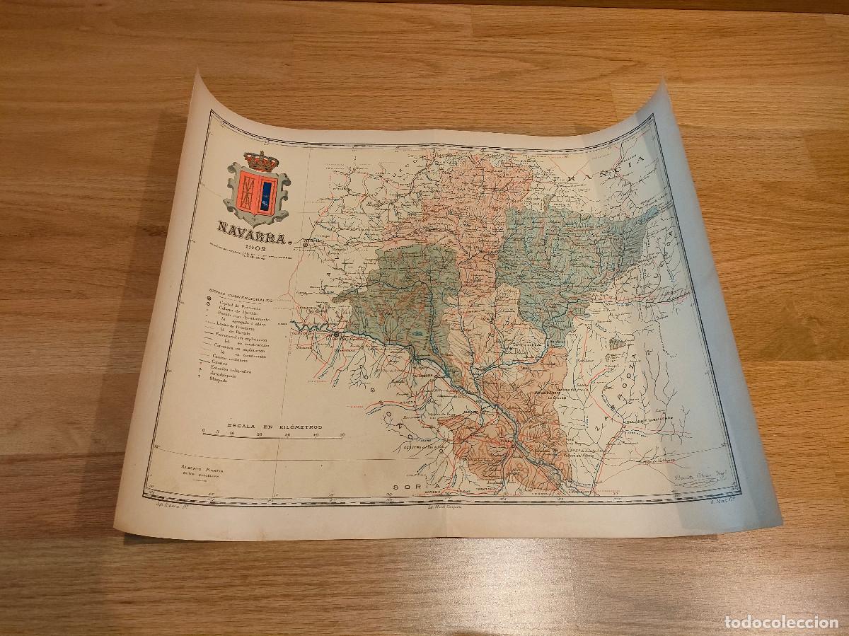 Mapas contempor&aacute;neos: ANTIGUO MAPA NAVARRA 1902 - Foto 1