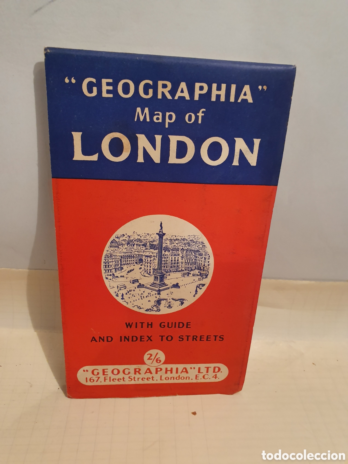 Mapas contempor&aacute;neos: GEOGRAPHIA MAP OF LONDON, WITH GUIDE AND INDEX TO STREETS. MAPA DE LONDRES A&Ntilde;OS 60.