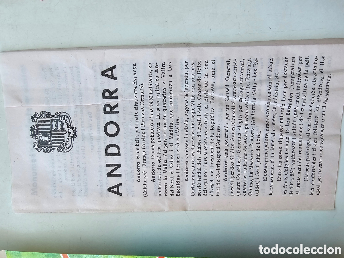 Mapas contempor&aacute;neos: Mapa y propaganda de Andorra de 1965 - Foto 5