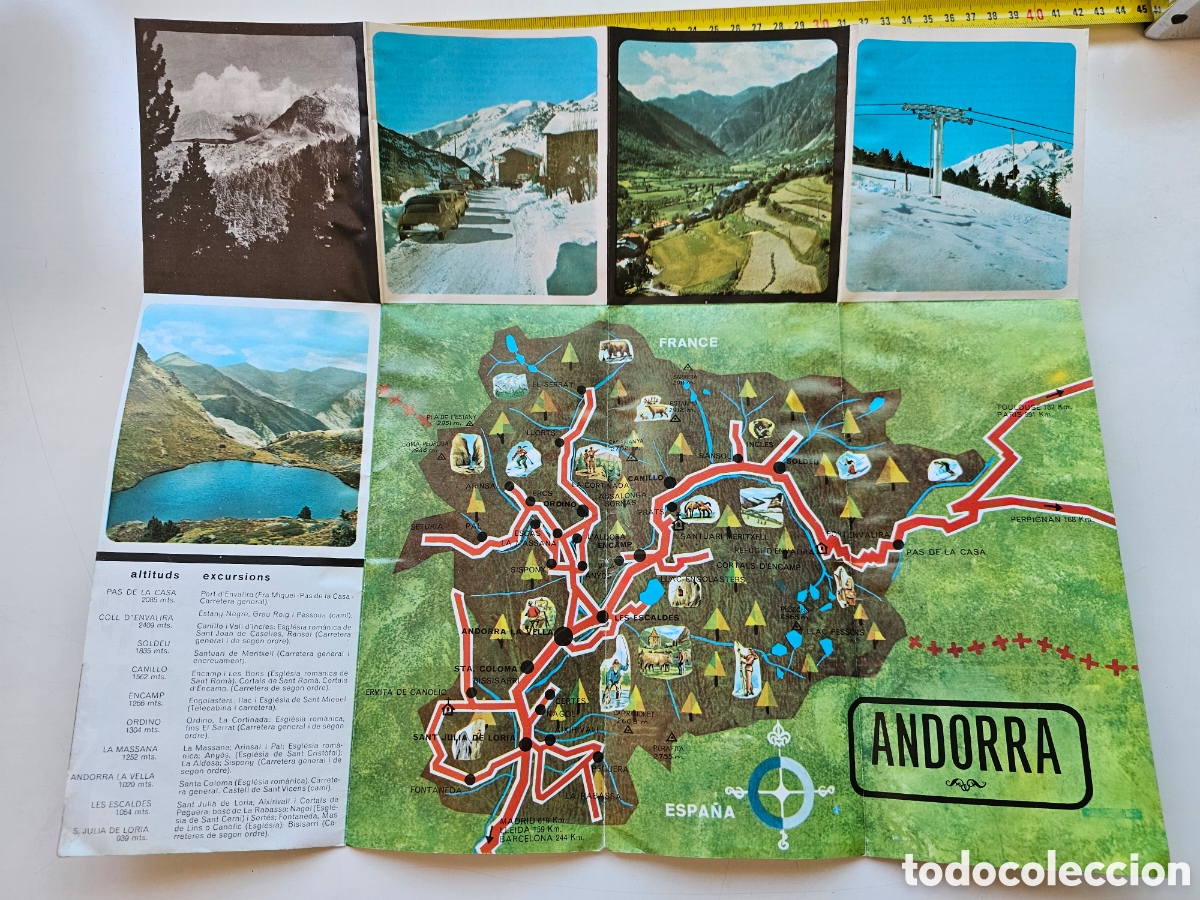 Mapas contempor&aacute;neos: Mapa y propaganda de Andorra de 1965 - Foto 10