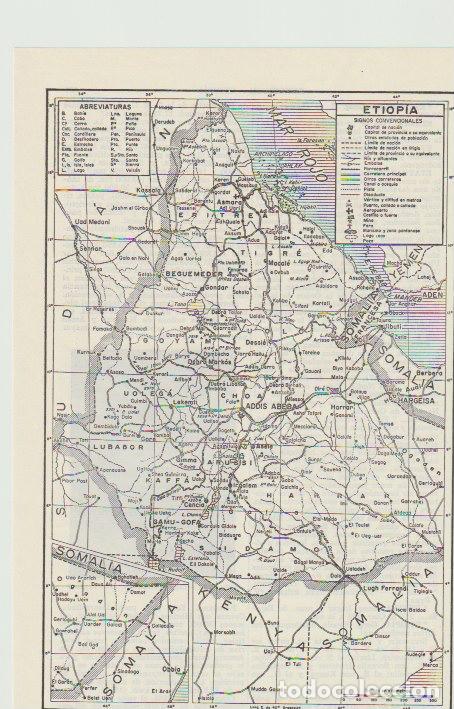 Mapas contempor&aacute;neos: * &Aacute;FRICA * Mapa ETIOP&Iacute;A - 1965