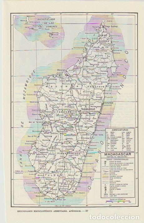 Mapas contempor&aacute;neos: * &Aacute;FRICA * Mapa MADAGASCAR - 1965